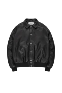 HEAVY HEART LEATHER JACKET BLACK