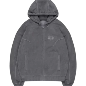 STAR WREATH FLEECE ZIP TORNADO GREY