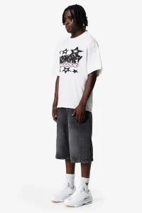 DOUBLE STITCH JORTS BLACK WASHED