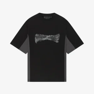 SPLIT TEE BLACK GREY
