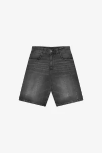 DOUBLE STITCH JORTS BLACK WASHED