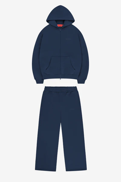 CLOUDS ZIP NAVY + CLOUDS JOGGER NAVY CLOUDS ZIP NAVY + CLOUDS JOGGER NAVY