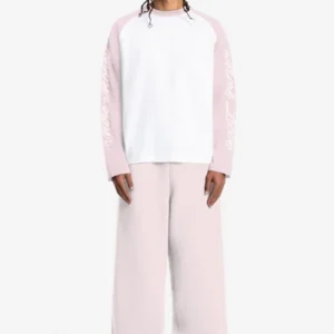 SCRIPT RAGLAN LONGSLEEVE PINK + CLOUDS JOGGER PINK