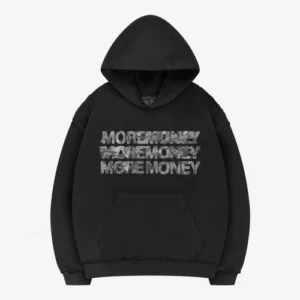 MONEY CALLING FLATLOCK HOODIE BLACK