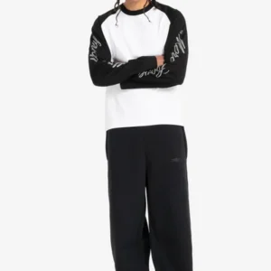SCRIPT RAGLAN LONGSLEEVE + CLOUDS JOGGER BLACK
